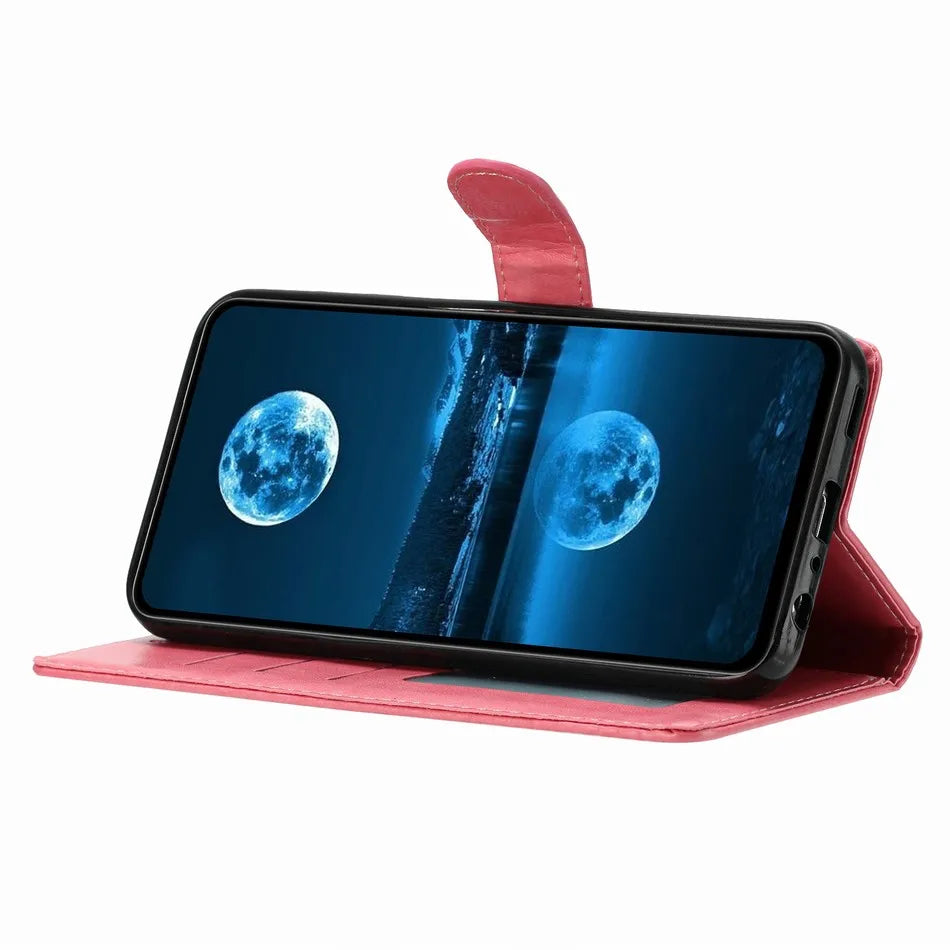 PU Leather Wallet Flip Case — Motorola Moto G Series