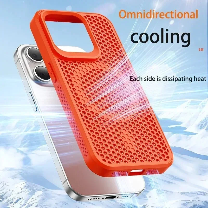 Cooling Heat Dissipation Phone Case for iPhone 17 / 16 / 15 / 14 / 13 / 12 / 11 Series | MagSafe Compatible
