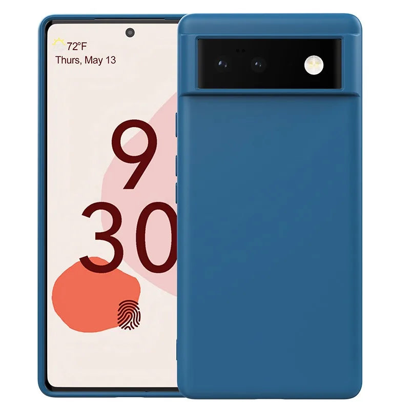 Soft Silicone Case for Google Pixel — Solid Color Matte Slim Cover