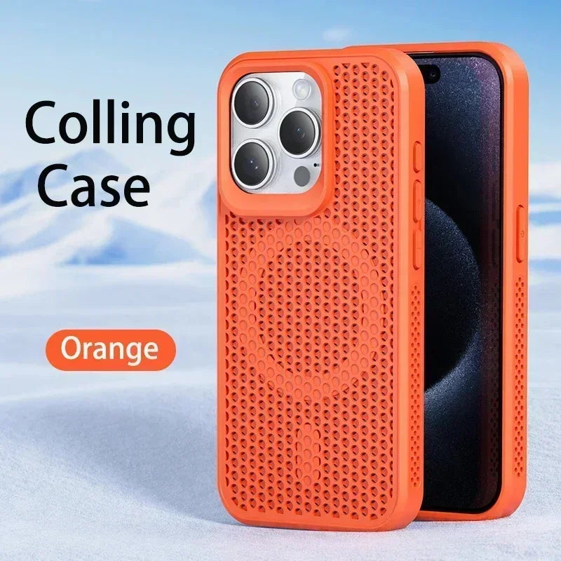 Cooling Heat Dissipation Phone Case for iPhone 17 / 16 / 15 / 14 / 13 / 12 / 11 Series | MagSafe Compatible