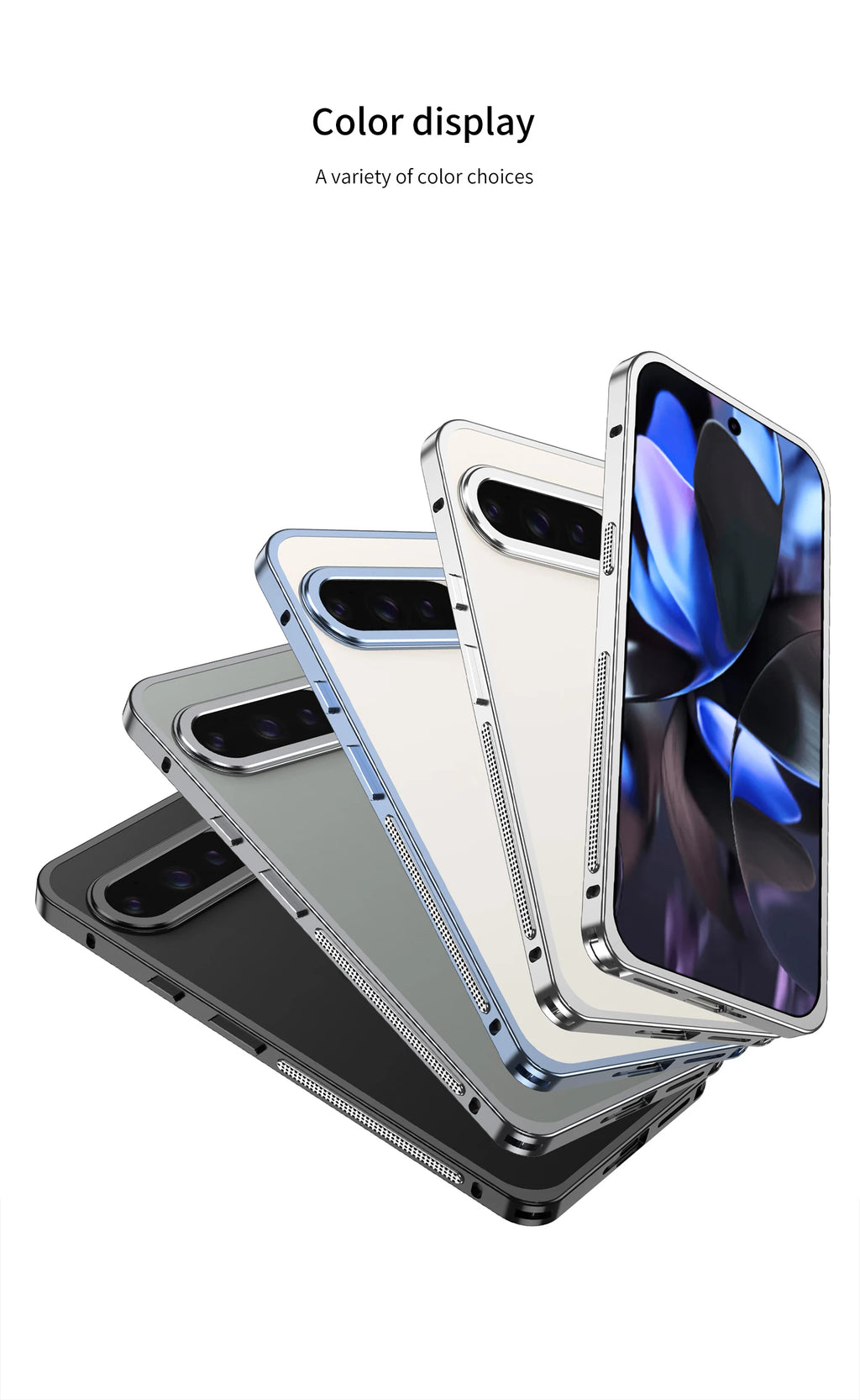 Aviation Aluminum Alloy Bumper Case for Google Pixel 10 / 9 / 8 / 7 Series with Metal Lens Cover