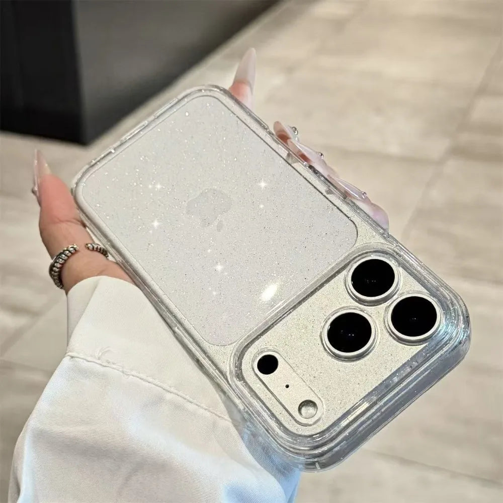 Glitter Clear Silicone Case — iPhone 12–17 Series