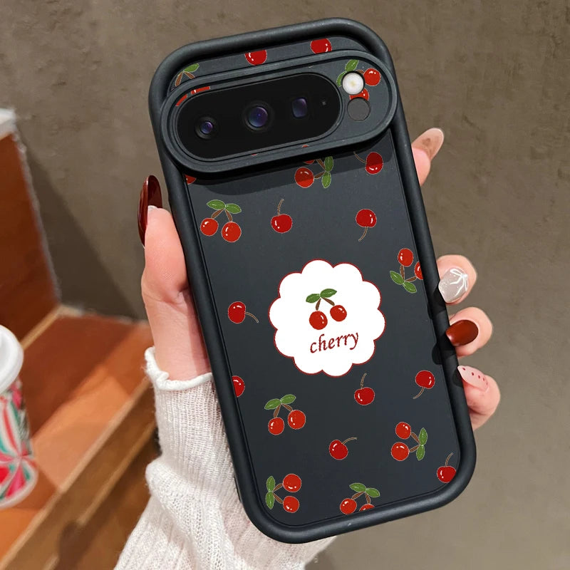 Cherry Print Soft TPU Case for Google Pixel — Shockproof Silicone Cover
