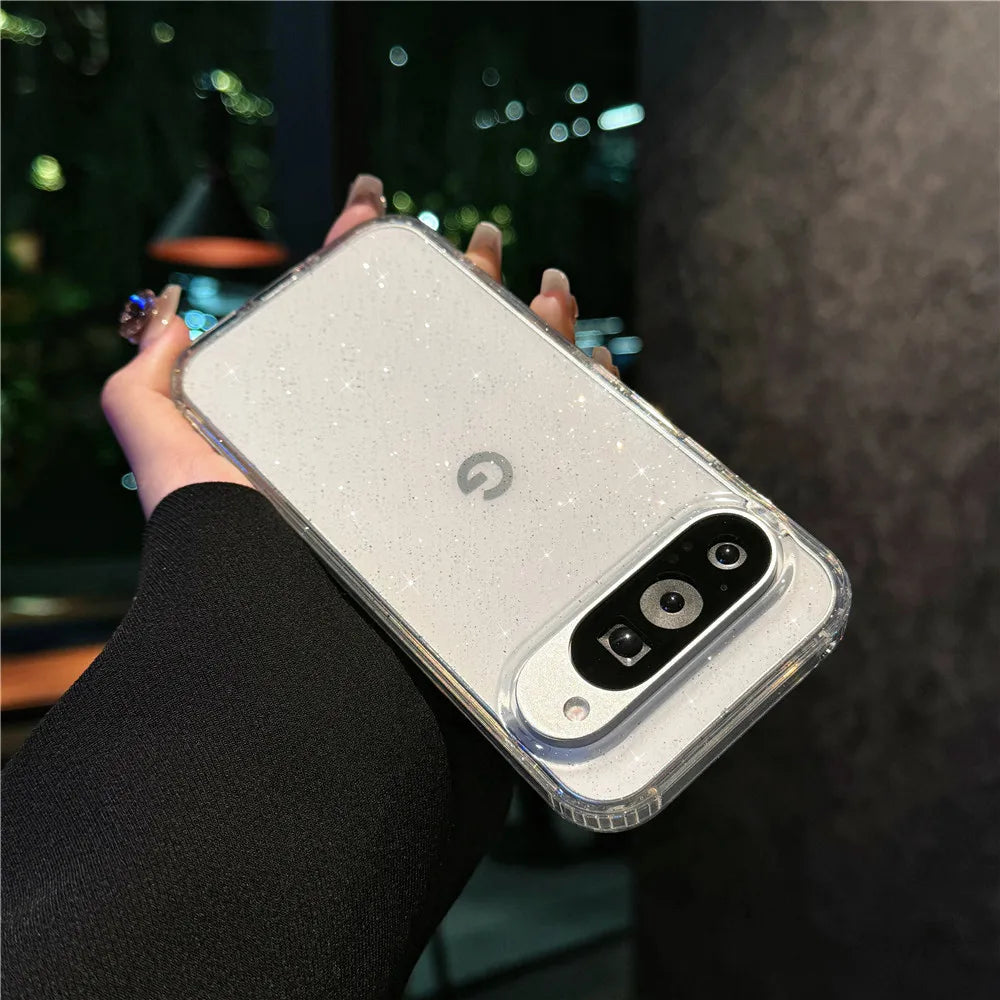 Glitter Clear Case for Google Pixel — Bling Starry Sky Shockproof Cover