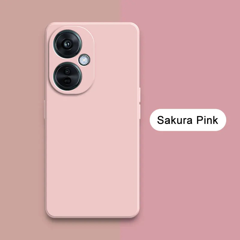 Square-Edge Liquid Silicone Case for OnePlus Nord CE 3 / CE 3 Lite / N30 & OPPO K11x – Full Coverage Shockproof Cover