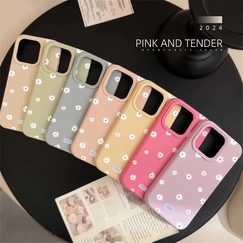 Daisy Floral Silicone iPhone Case