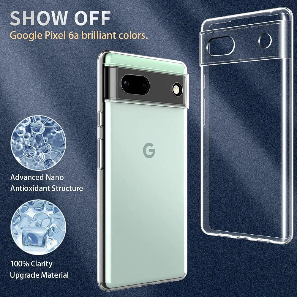 Ultra Thin Clear Transparent Case for Google Pixel 6 / 6A / 6 Pro / 7 / 7A / 7 Pro / 8 / 8 Pro