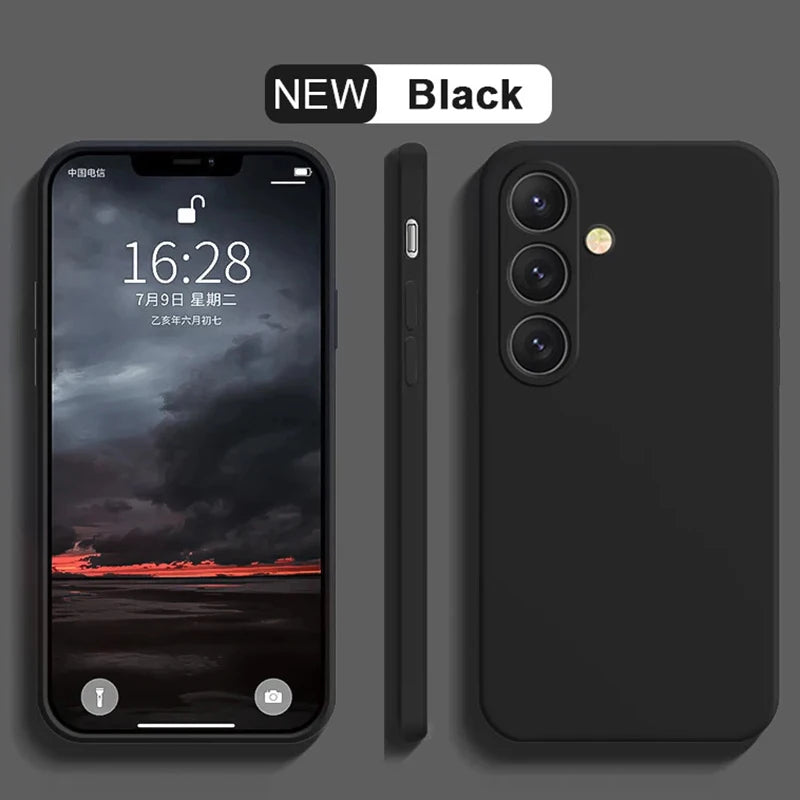 Liquid Silicone Case for Samsung Galaxy S23 / S24 / S25 / S26 Series – Camera Lens Protection, Soft Full Cover