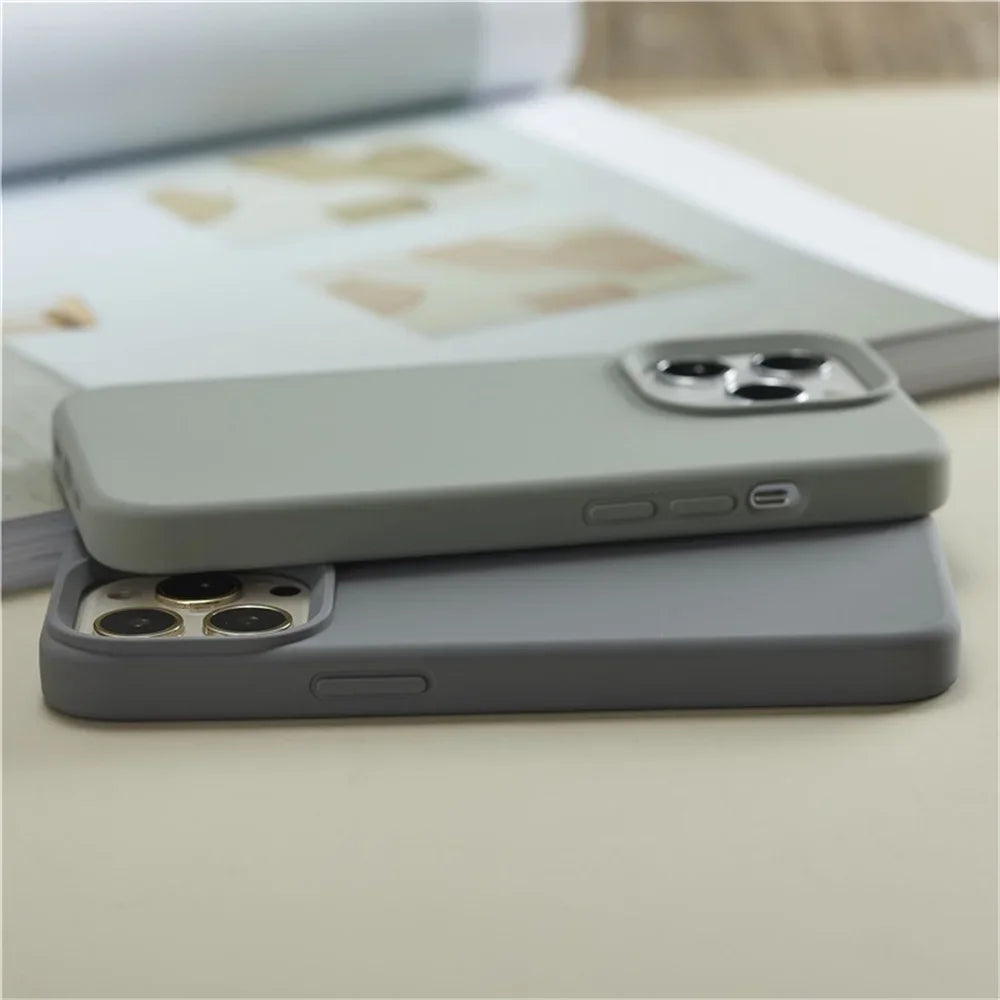 Luxury Liquid Silicone Case for iPhone 17 / 16 / 15 / 14 / 13 / 12 / 11 / X / XR / 8 / 7 Series – Shockproof Full Coverage