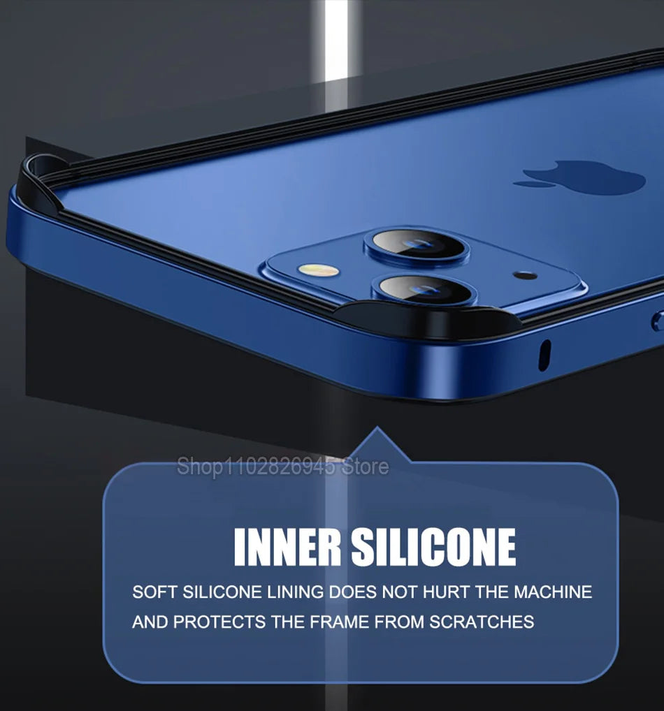 iPhone Aluminum Bumper Case – Hybrid Metal & Silicone Frame