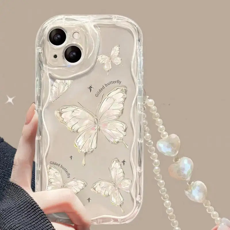 Flower Chain Lanyard Phone Case – Motorola G & Edge Series | Silicone Full Coverage