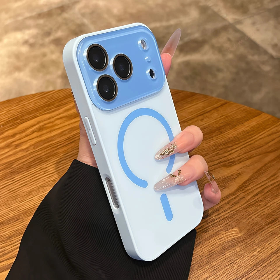 Magnetic MagSafe Phone Case for iPhone 12 13 14 15 16 17 / Pro / Pro Max / Air — Matte Shockproof Silicone Cover