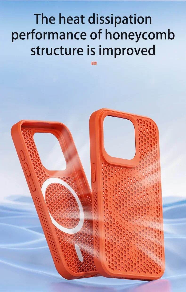 Cooling Heat Dissipation Phone Case for iPhone 17 / 16 / 15 / 14 / 13 / 12 / 11 Series | MagSafe Compatible