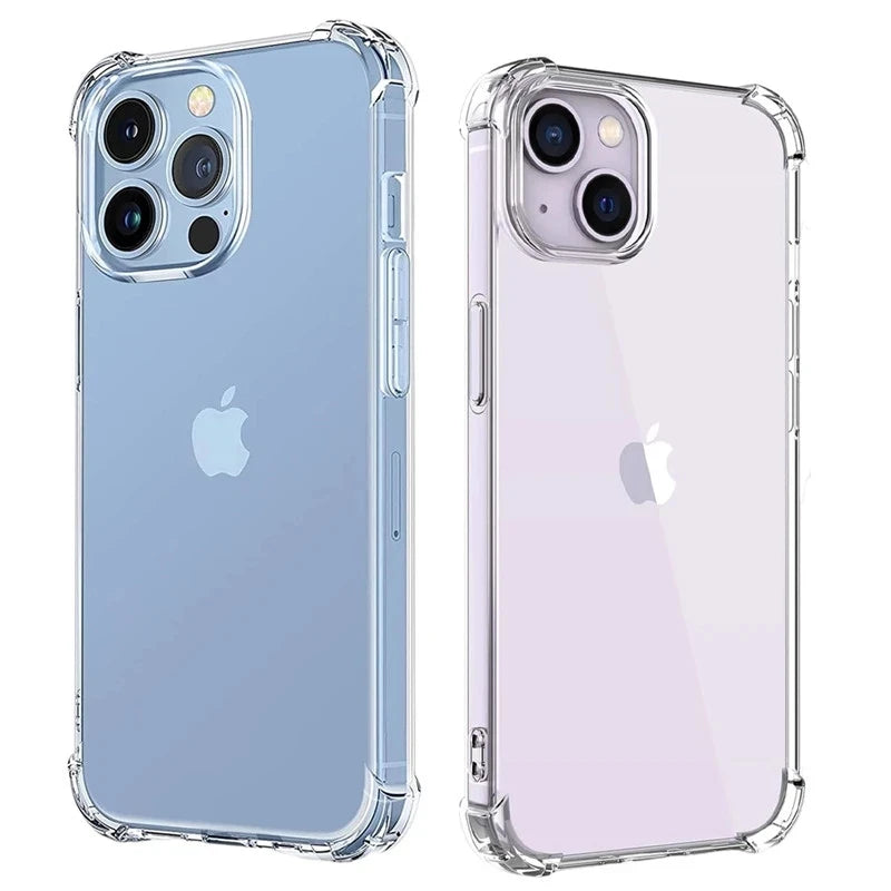 iPhone Clear Silicone Case – Shockproof Transparent Cover