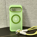 Translucent Matte Candy Color MagSafe Case with Wrist Lanyard for Google Pixel 8–10 Series