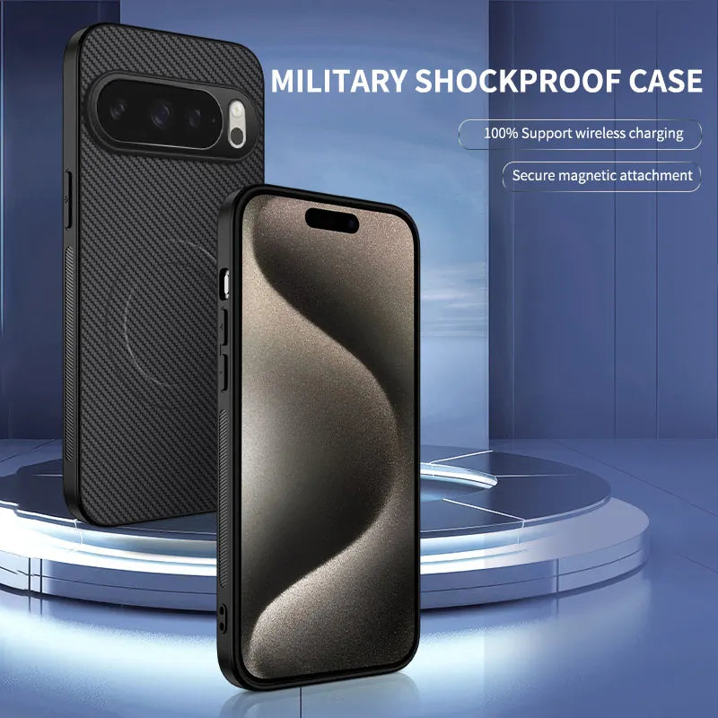 Carbon Fiber Bumper Case for Google Pixel — MagSafe Compatible