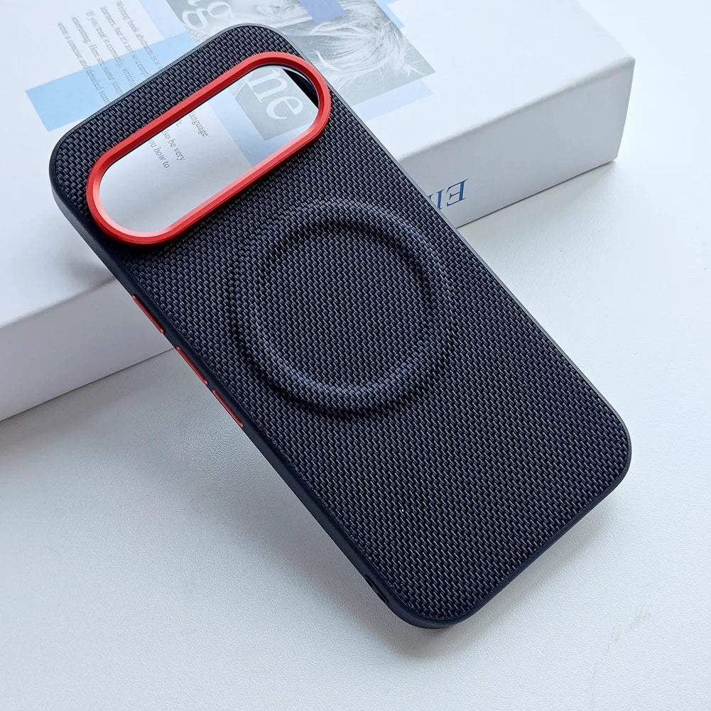 Magnetic Ring Leather Case with Camera Lens Protection for Google Pixel