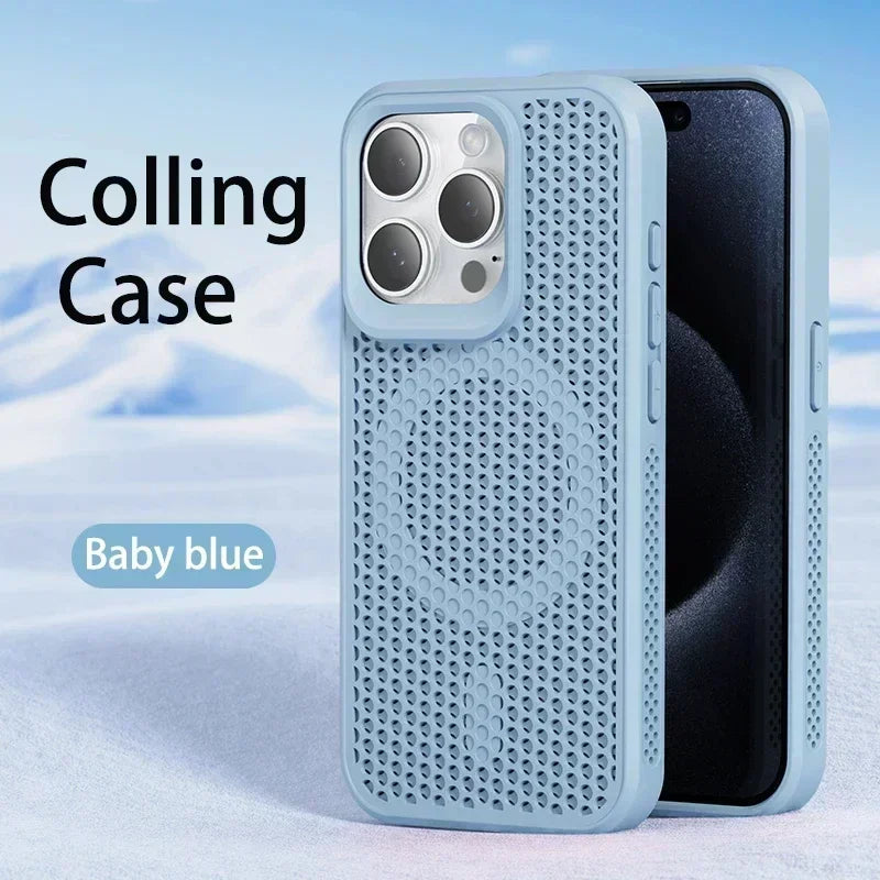 Cooling Heat Dissipation Phone Case for iPhone 17 / 16 / 15 / 14 / 13 / 12 / 11 Series | MagSafe Compatible