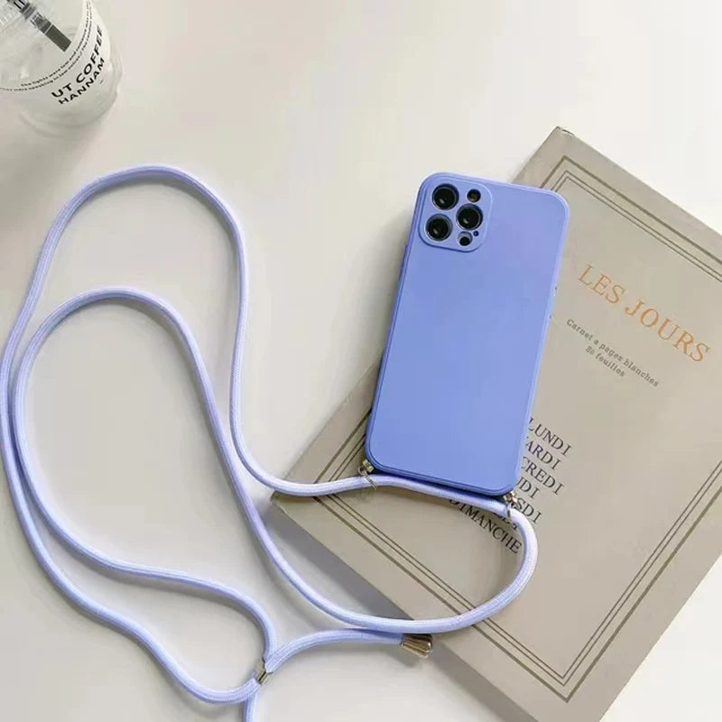 Crossbody Lanyard Silicone Case for Google Pixel 5 / 6 / 6A / 6 Pro / 7 / 7A / 7 Pro / 8 / 8A / 8 Pro / 9 / 9A / 9 Pro / 9 Pro XL / 10 / 10A / 10 Pro / 10 Pro XL