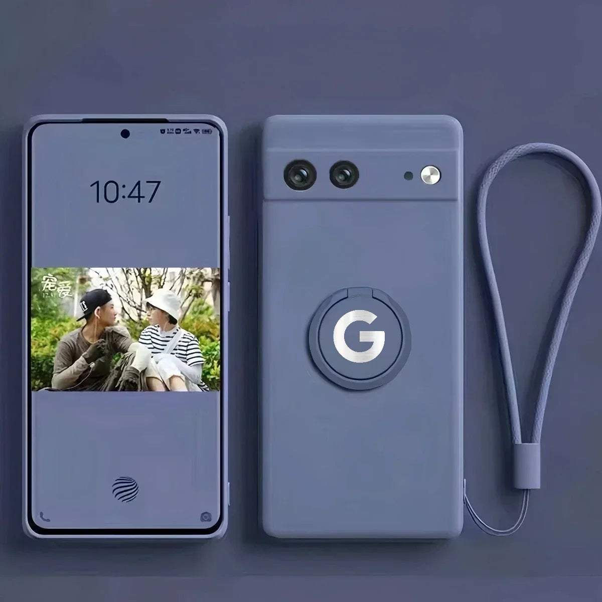 Liquid Silicone Ring Holder Case for Google Pixel