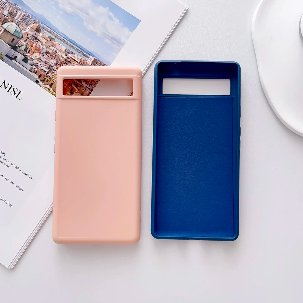 Soft Silicone Case for Google Pixel — Solid Color Matte Slim Cover