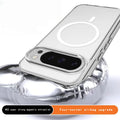 Magnetic Armor Matte Frosted Case for Google Pixel (Clear & Black — Pixel 6 to Pixel 10 Series)