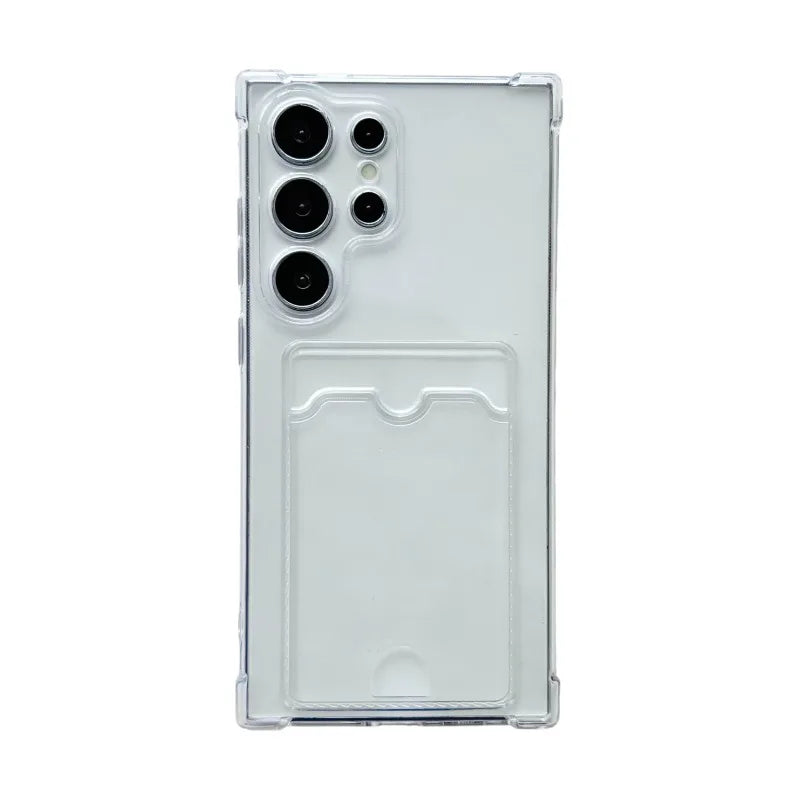 Clear Card Holder Case for Samsung Galaxy