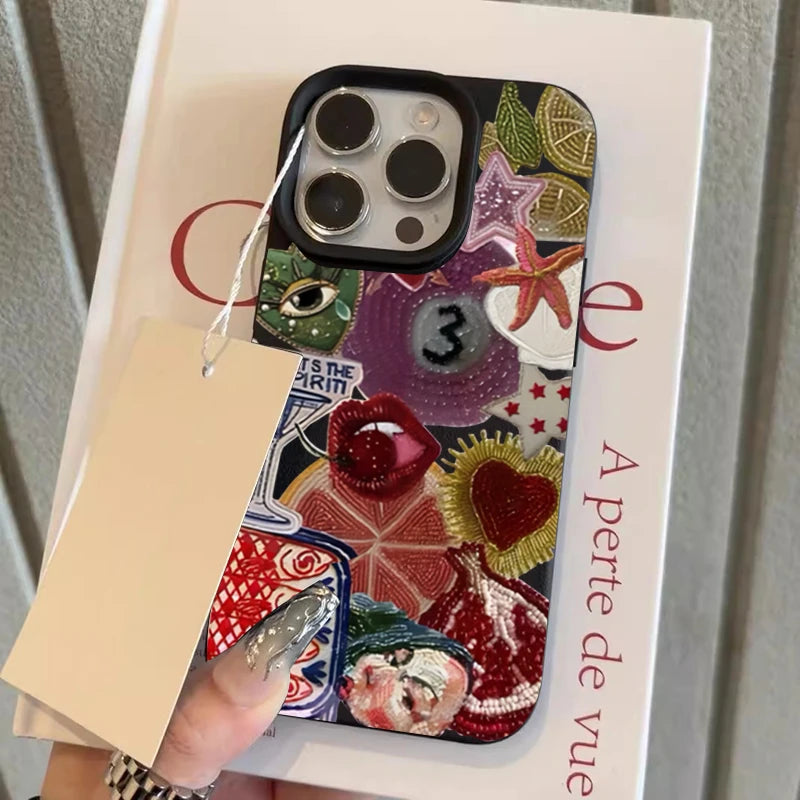 Retro Fruit Pattern iPhone Case