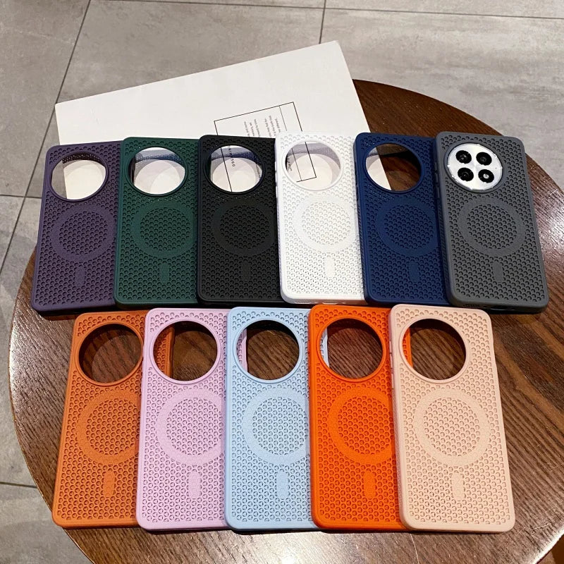 MagSafe Honeycomb Mesh Heat Dissipation Case for OnePlus 15 / 13 / 12 / Ace 6 / Ace 5 / Ace 3 Pro | Cooling PC Cover