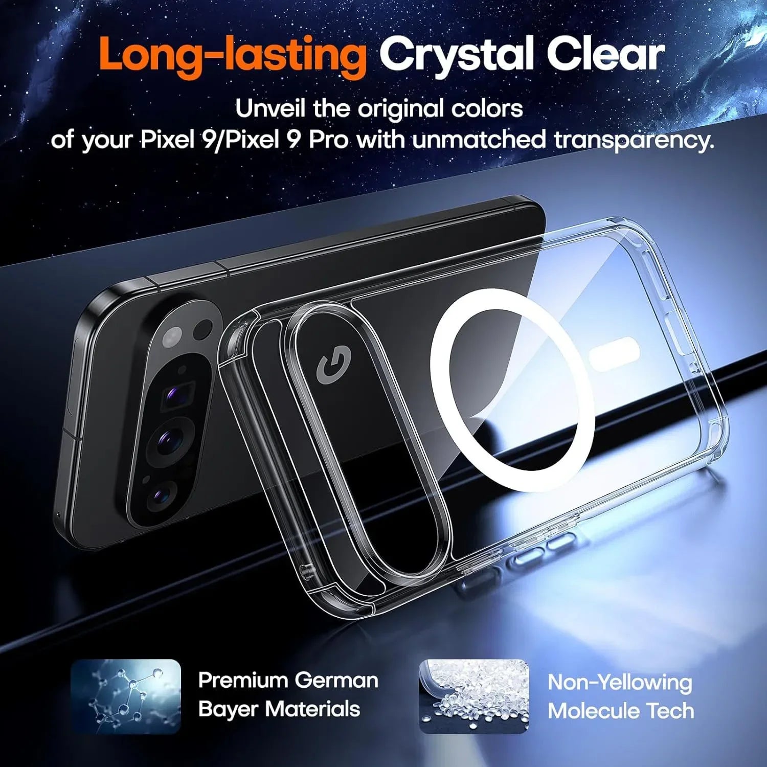 Clear MagSafe Magnetic Case for Google Pixel