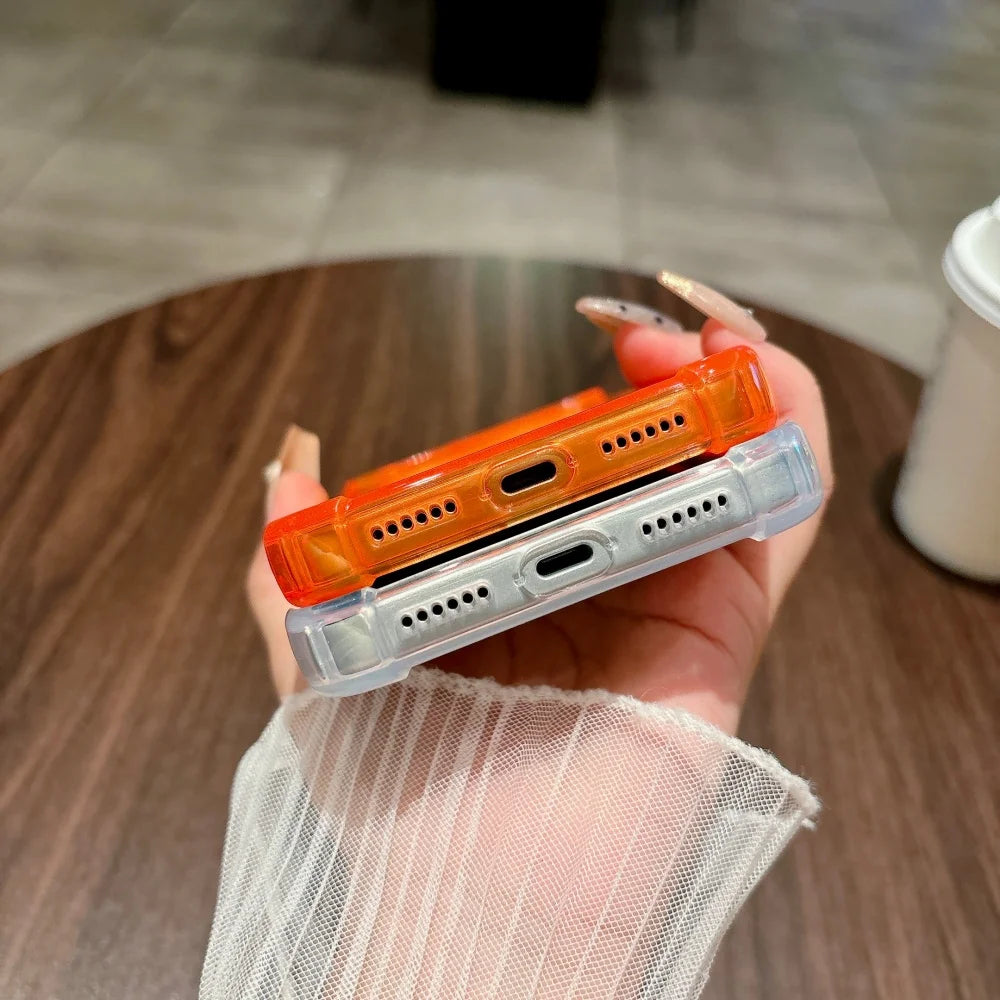 Shockproof Neon Soft TPU Clear iPhone Case | Camera Protection Cover