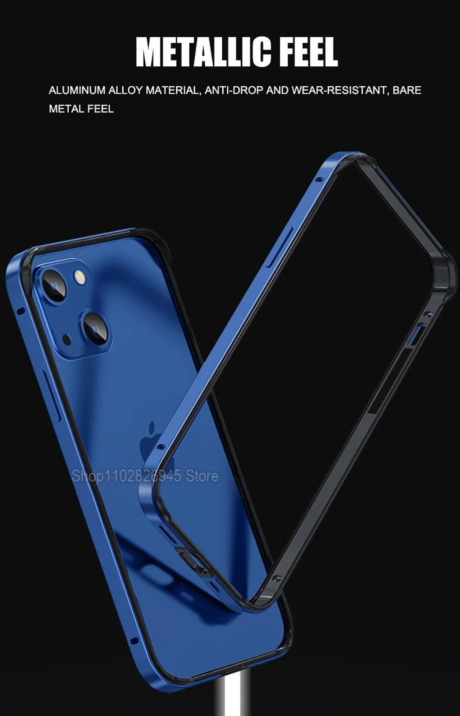 iPhone Aluminum Bumper Case – Hybrid Metal & Silicone Frame