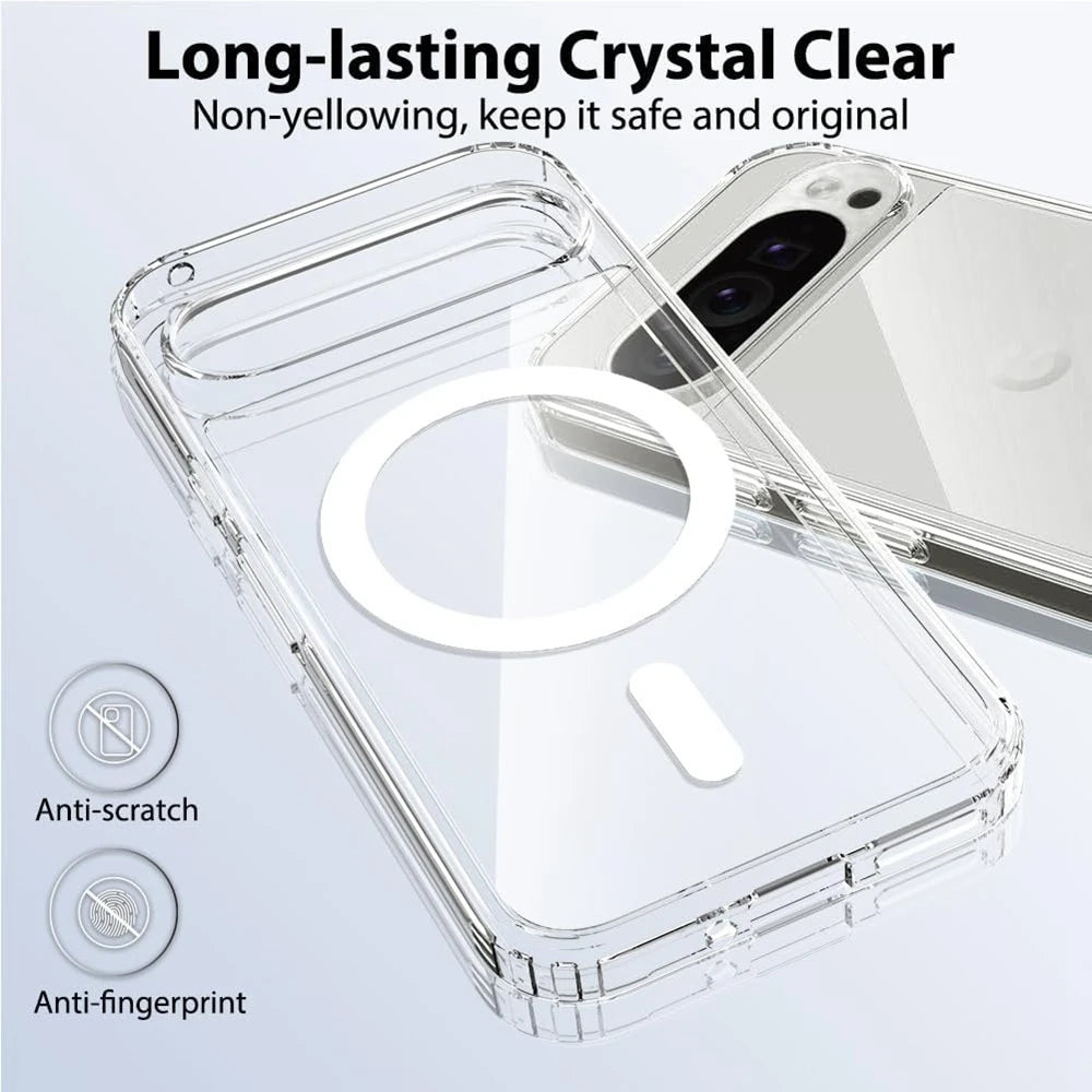 Clear Transparent MagSafe Case for Google Pixel 6–10 Series