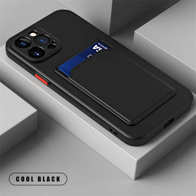 iPhone Wallet Case – Silicone Card Slot Cover