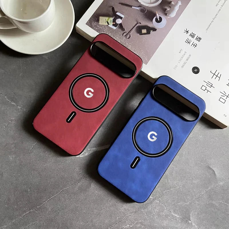 Luxury Leather MagSafe Phone Case for Google Pixel