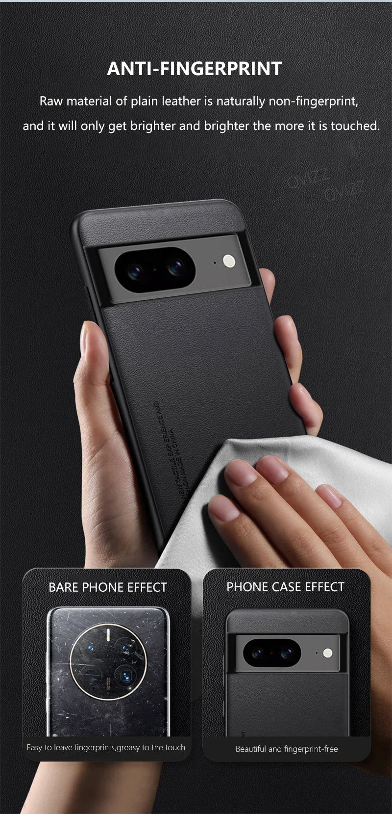 Carbon Fiber Leather & Silicone Case for Google Pixel