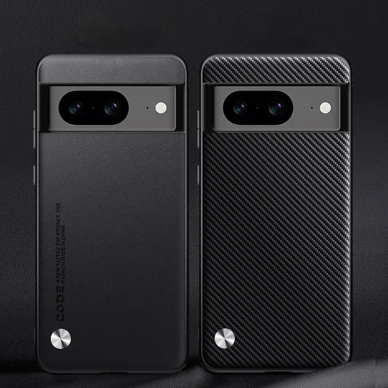 Carbon Fiber Leather & Silicone Case for Google Pixel