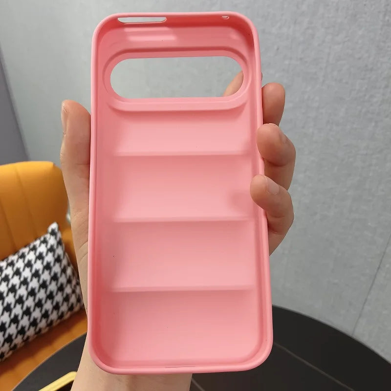 Liquid Silicone Down Jacket Case with Kickstand for Google Pixel
