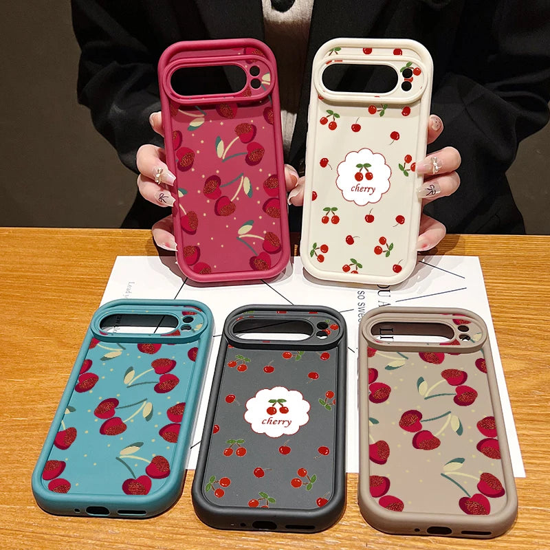 Cherry Print Soft TPU Case for Google Pixel — Shockproof Silicone Cover