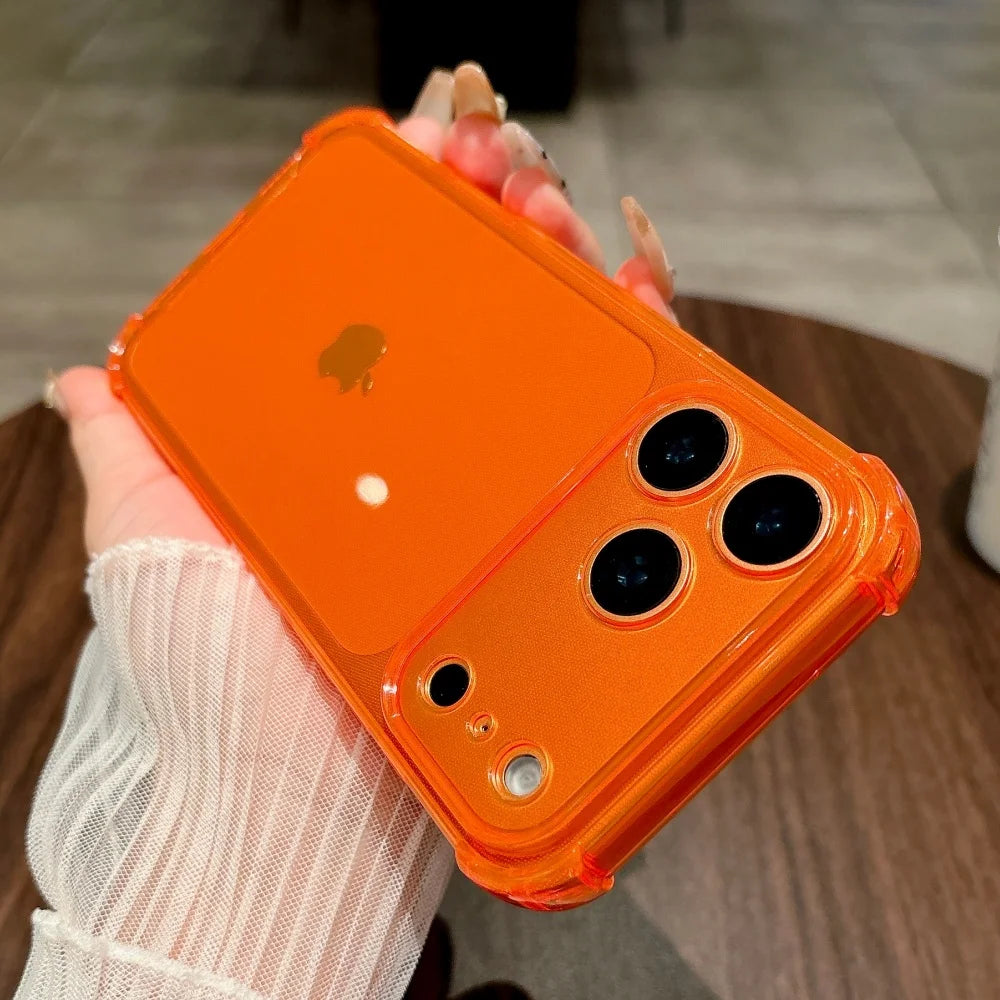 Shockproof Neon Soft TPU Clear iPhone Case | Camera Protection Cover