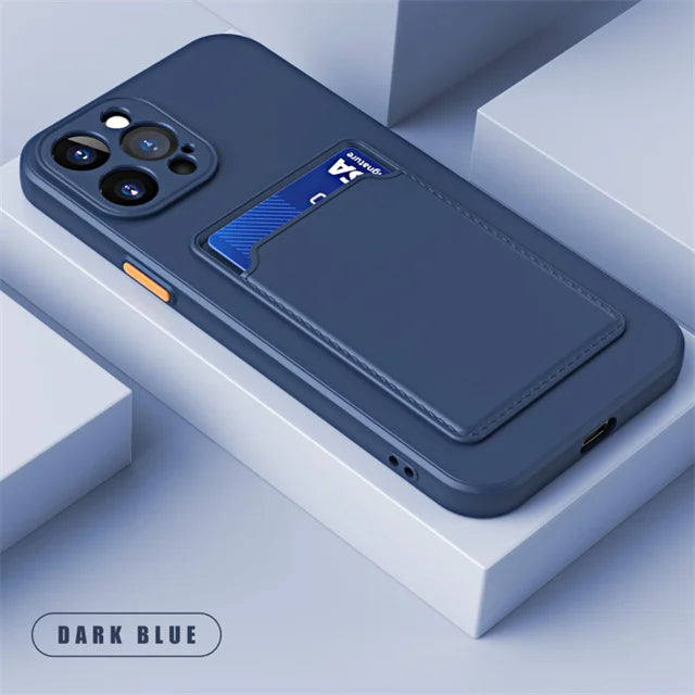 iPhone Wallet Case – Silicone Card Slot Cover