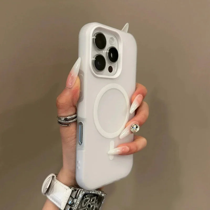 Matte Magnetic Bumper Phone Case – iPhone 11–17, Air, Pro, Max, Plus | MagSafe Compatible