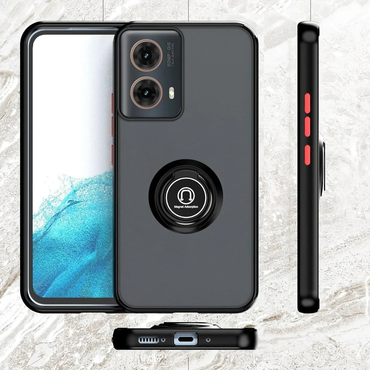 Motorola Moto Armor Matte Ring Case