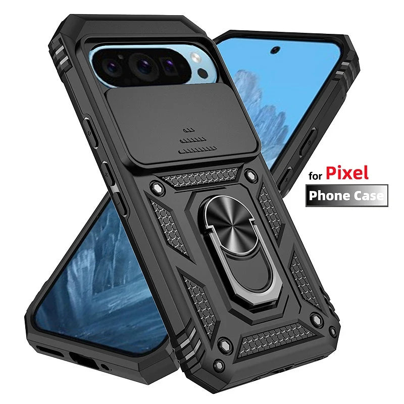 Armor Magnetic Ring Bracket Case for Google Pixel 6–10 Pro XL