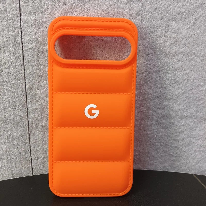 Liquid Silicone Down Jacket Case with Kickstand for Google Pixel