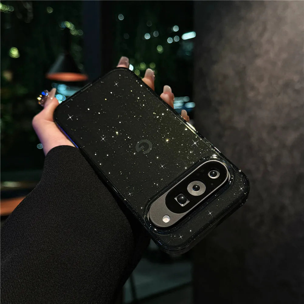 Glitter Clear Case for Google Pixel — Bling Starry Sky Shockproof Cover