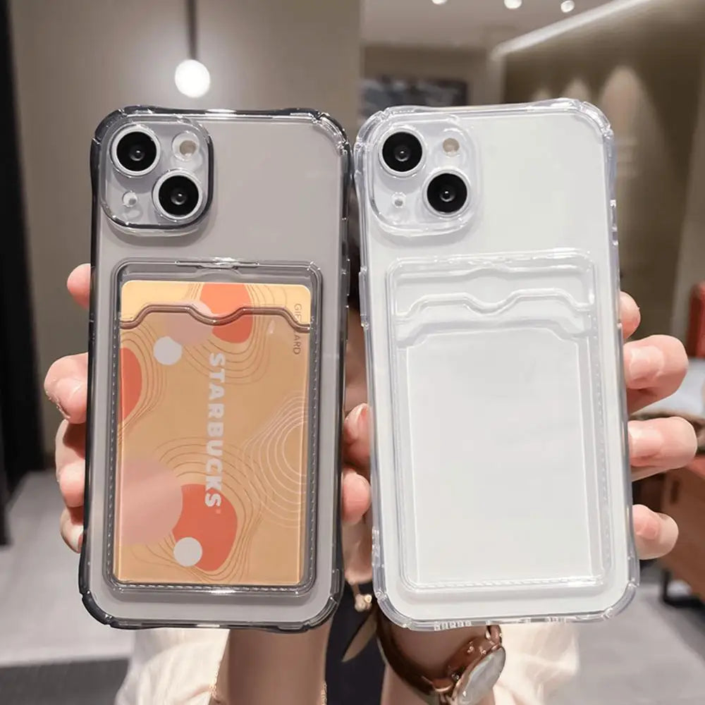 Clear Card Holder Case — iPhone 11–17 Series