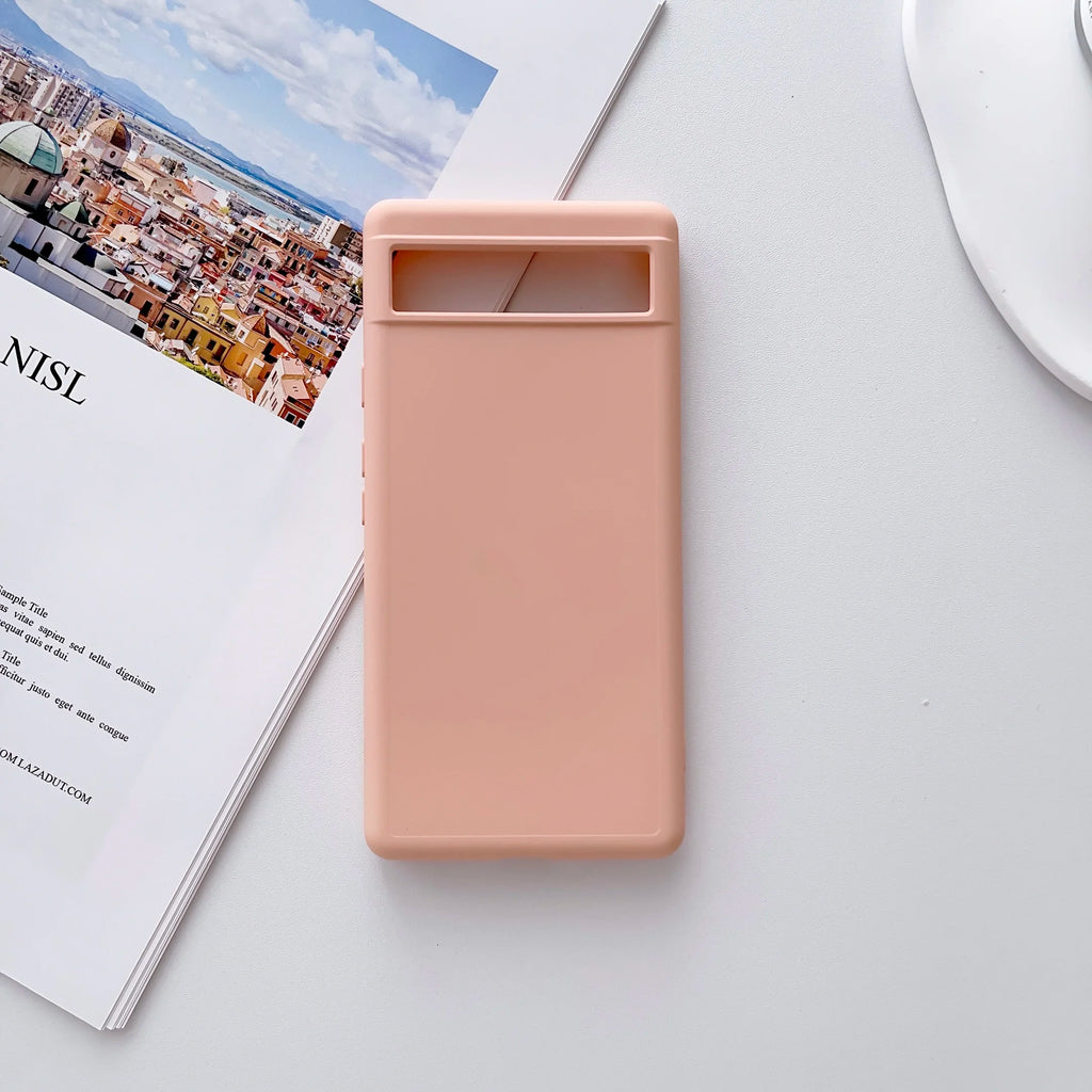 Soft Silicone Case for Google Pixel — Solid Color Matte Slim Cover