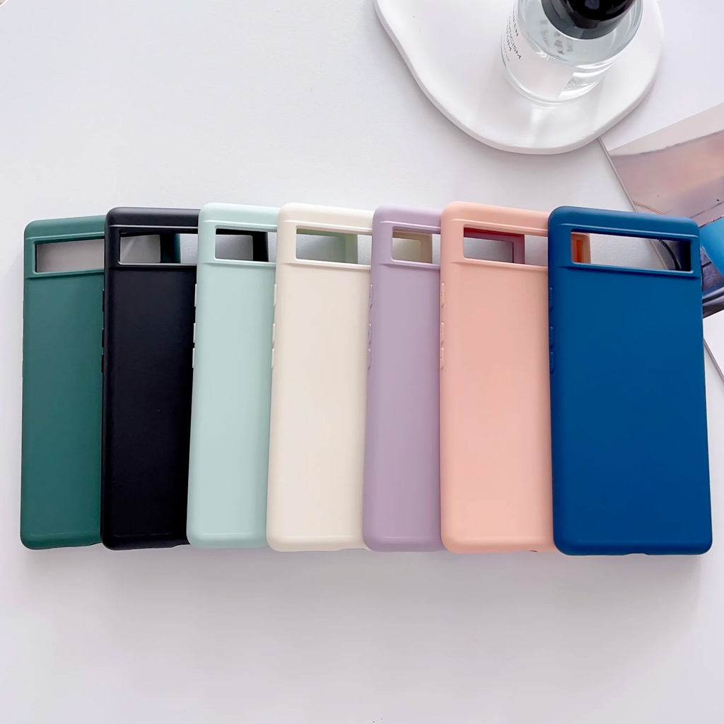 Soft Silicone Case for Google Pixel — Solid Color Matte Slim Cover