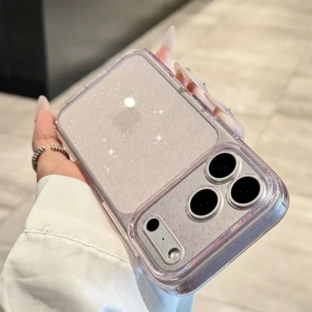 Glitter Clear Silicone Case — iPhone 12–17 Series